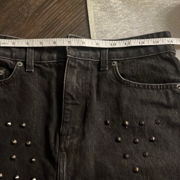Carmar black wash studded denim skirt size 27 - Picture 9 of 12